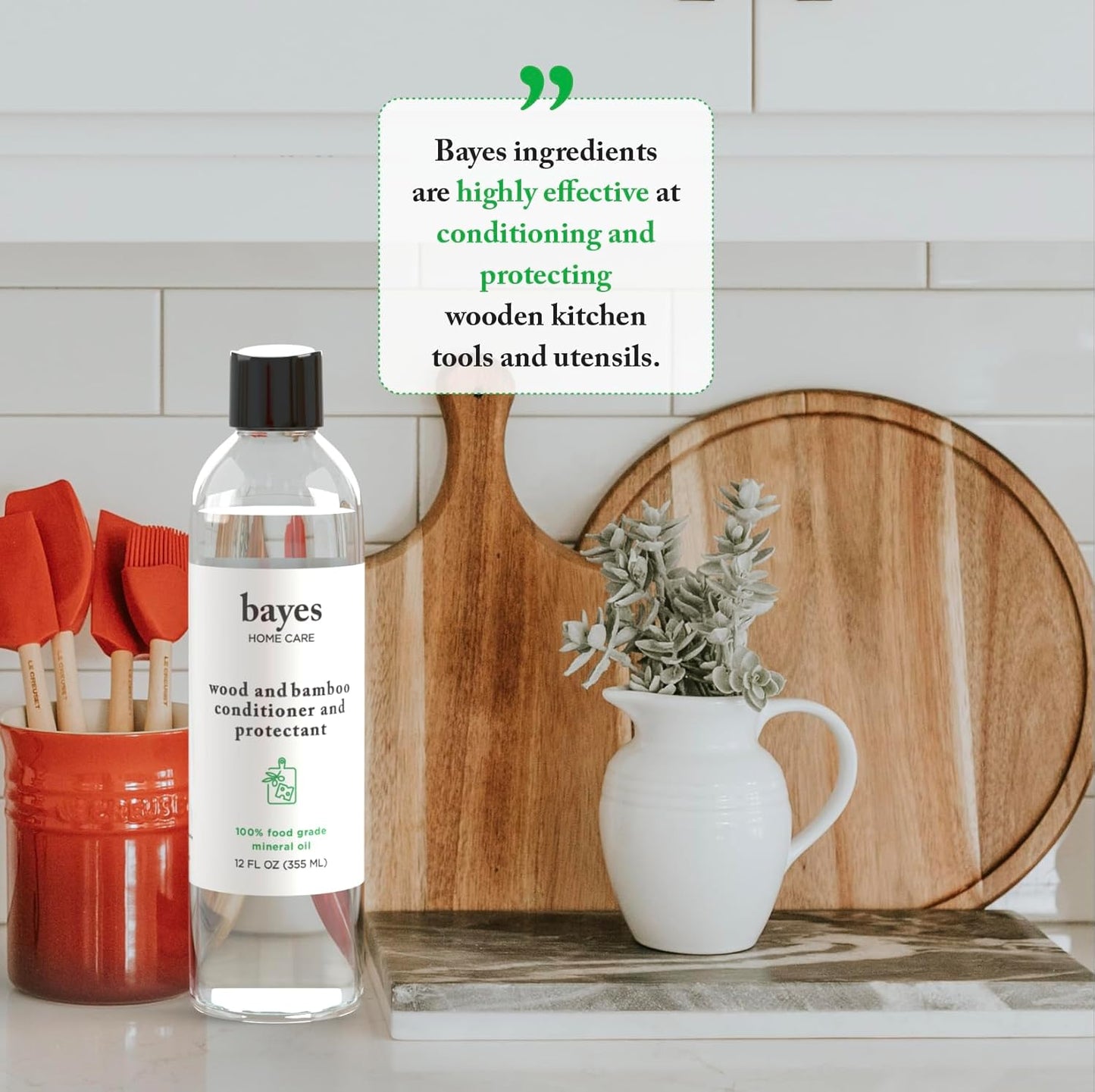 Food Grade Mineral Oil for Cutting Board - Mineral Oil Food Grade for Bamboo, Teak & Wood Conditioner and Protectant - Cutting Board Oil Food Grade Formula - Wood Oil for Cutting Board - 12 Oz