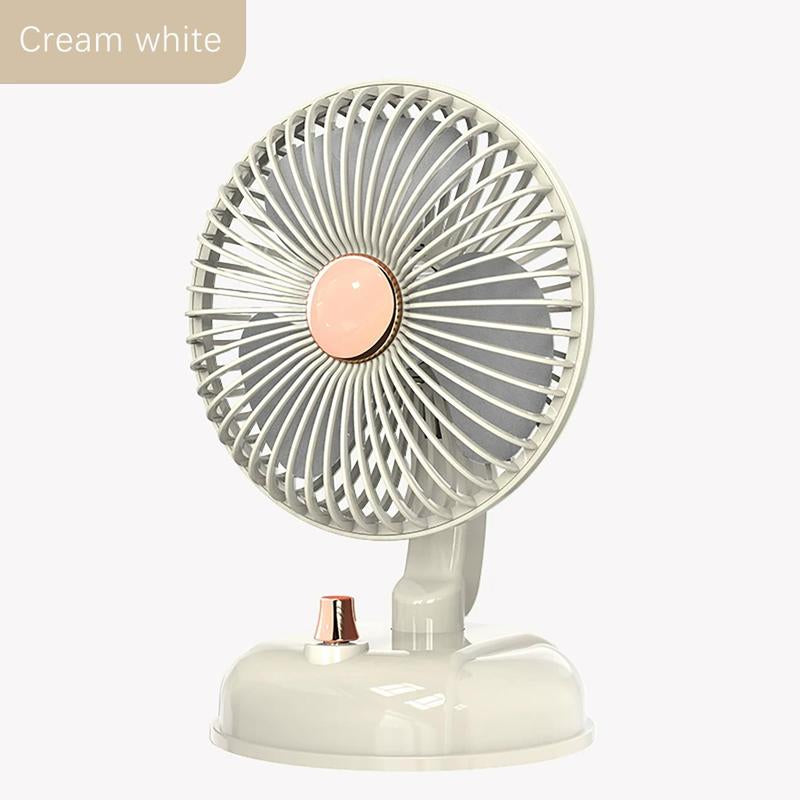 2000Mah Retro Shaking Fan Student Home Desktop Fan USB Charging Portable New Large Air Volume Small Fan,Suitable for Gift Giving