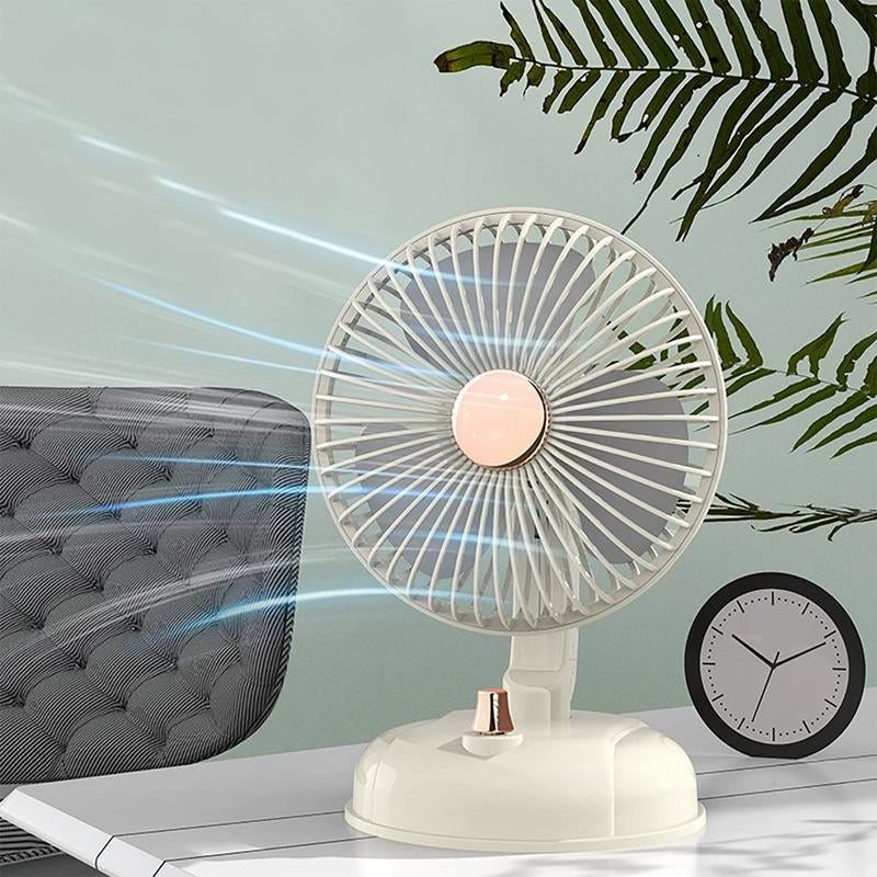 2000Mah Retro Shaking Fan Student Home Desktop Fan USB Charging Portable New Large Air Volume Small Fan,Suitable for Gift Giving