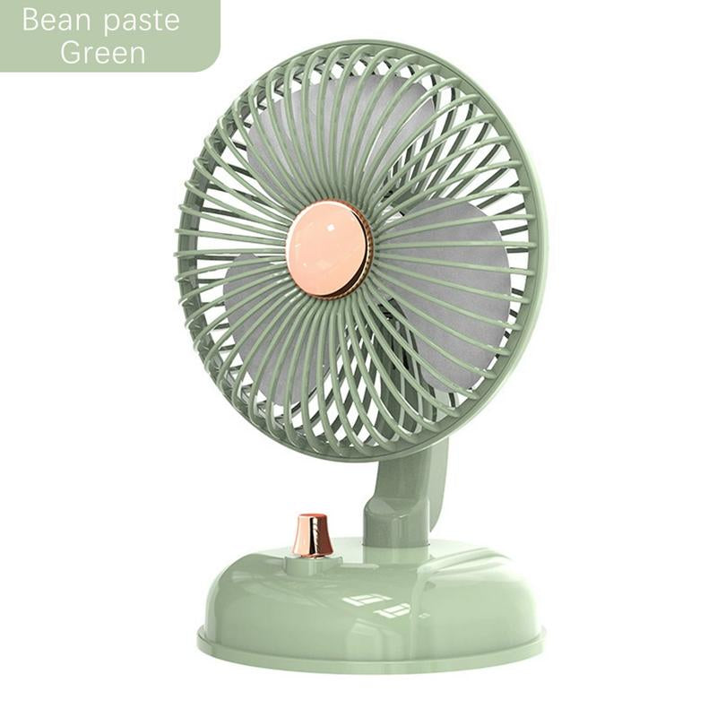 2000Mah Retro Shaking Fan Student Home Desktop Fan USB Charging Portable New Large Air Volume Small Fan,Suitable for Gift Giving