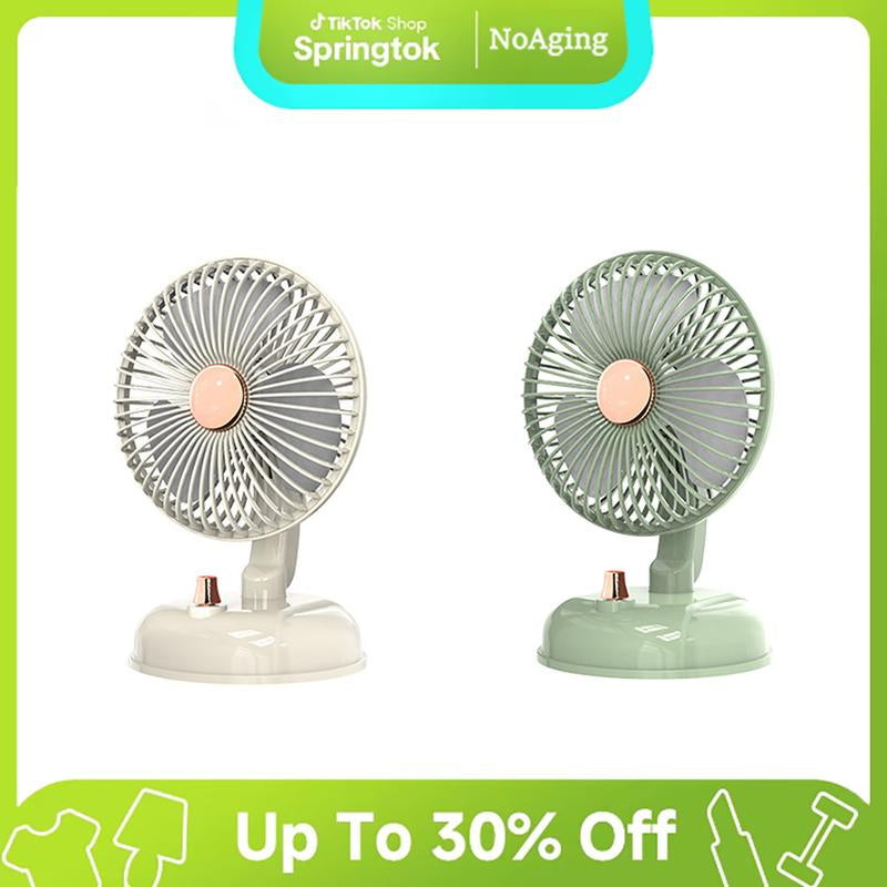 2000Mah Retro Shaking Fan Student Home Desktop Fan USB Charging Portable New Large Air Volume Small Fan,Suitable for Gift Giving